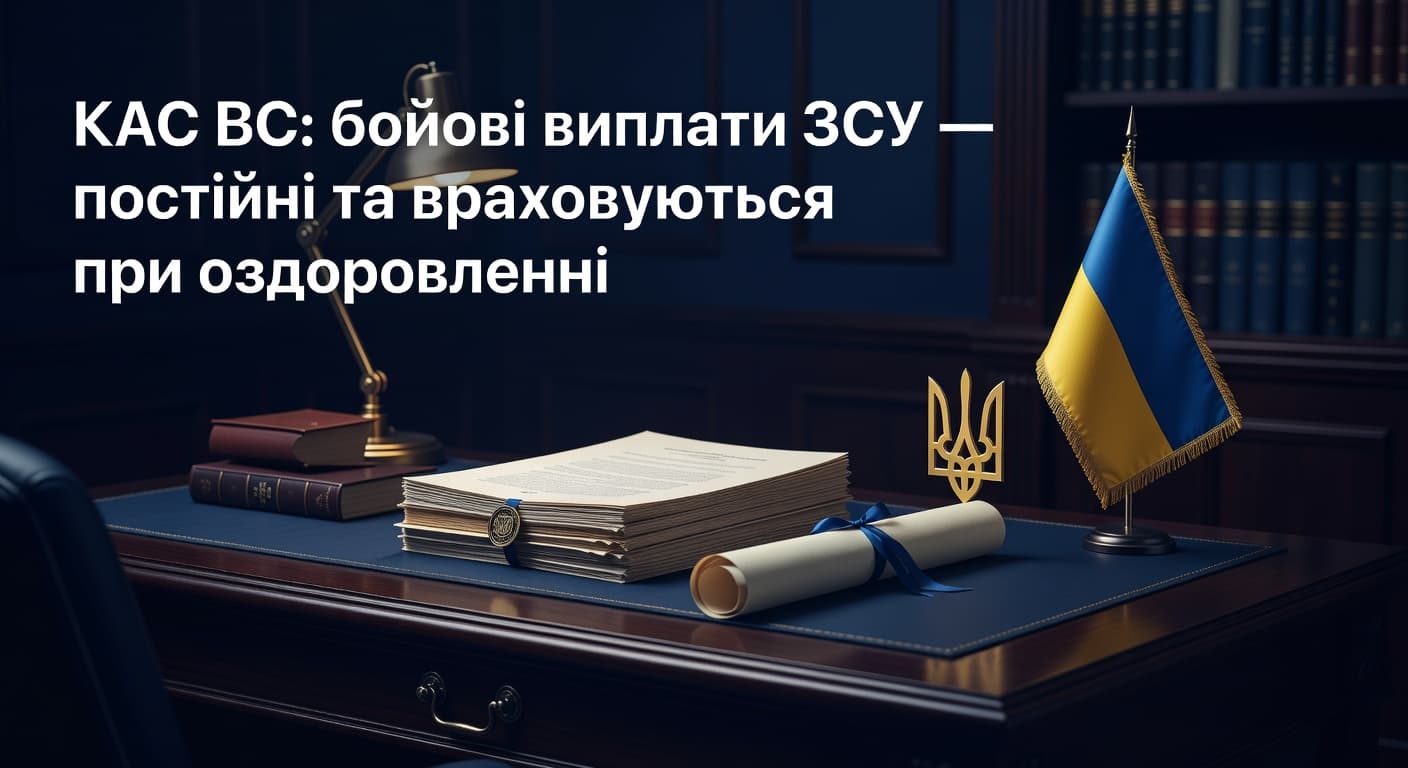 КАС ВС: бойові виплати ЗСУ — постійні та враховуються при оздоровленні