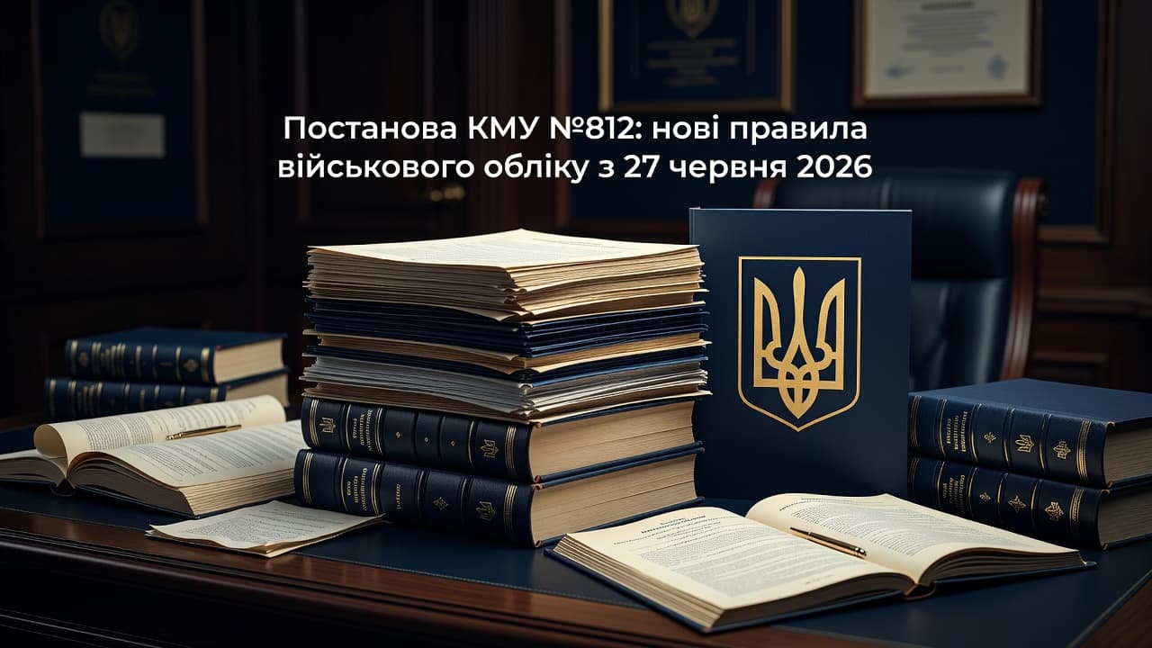 Постанова КМУ №812: нові правила військового обліку з 27 червня 2026