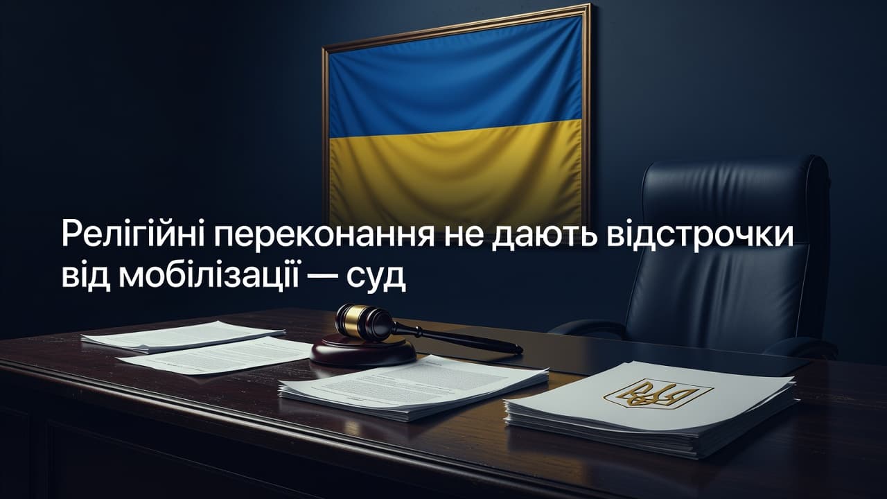 Релігійні переконання не дають відстрочки від мобілізації — суд