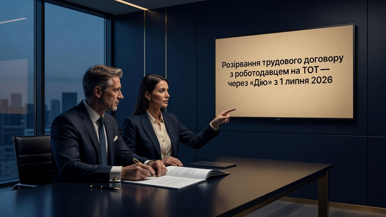 Розірвання трудового договору з роботодавцем на ТОТ — через «Дію» з 1 липня 2026
