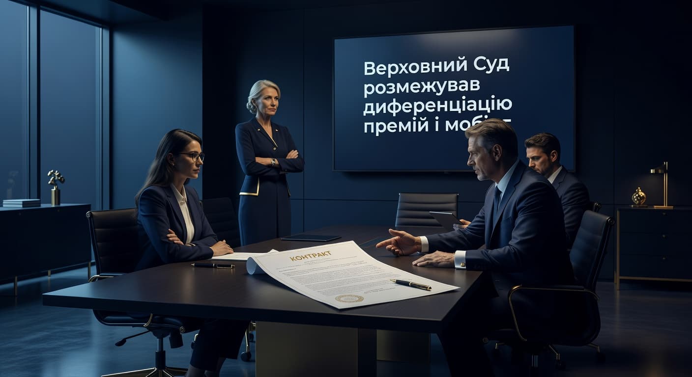 Верховний Суд розмежував диференціацію премій і мобінг