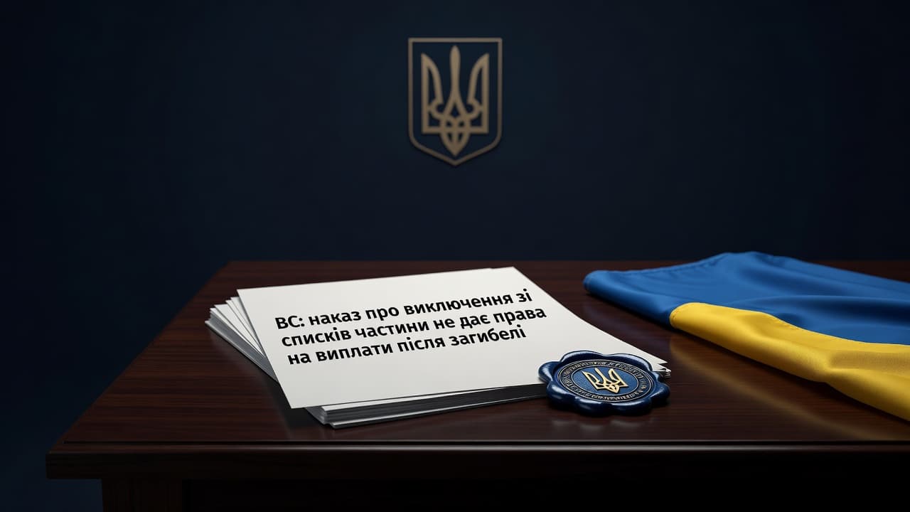 ВС: наказ про виключення зі списків частини не дає права на виплати після загибелі
