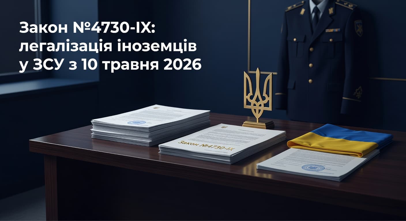 Закон №4730-IX: легалізація іноземців у ЗСУ з 10 травня 2026