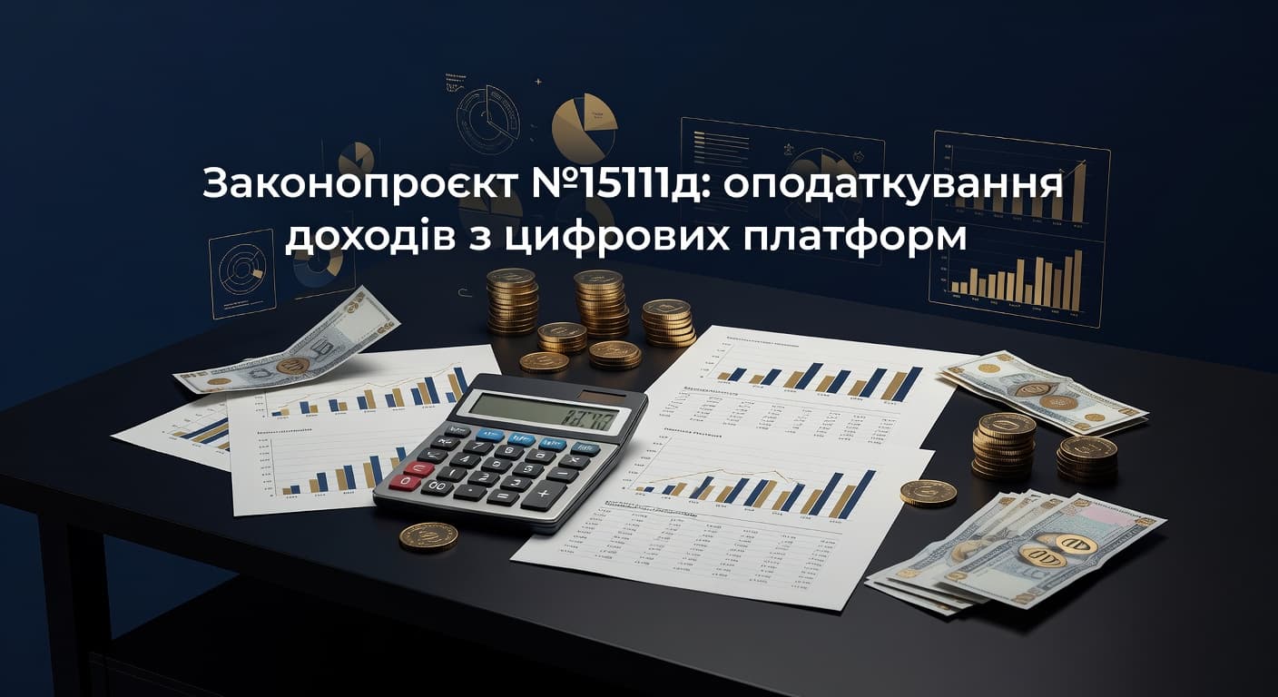 Законопроєкт №15111д: оподаткування доходів з цифрових платформ
