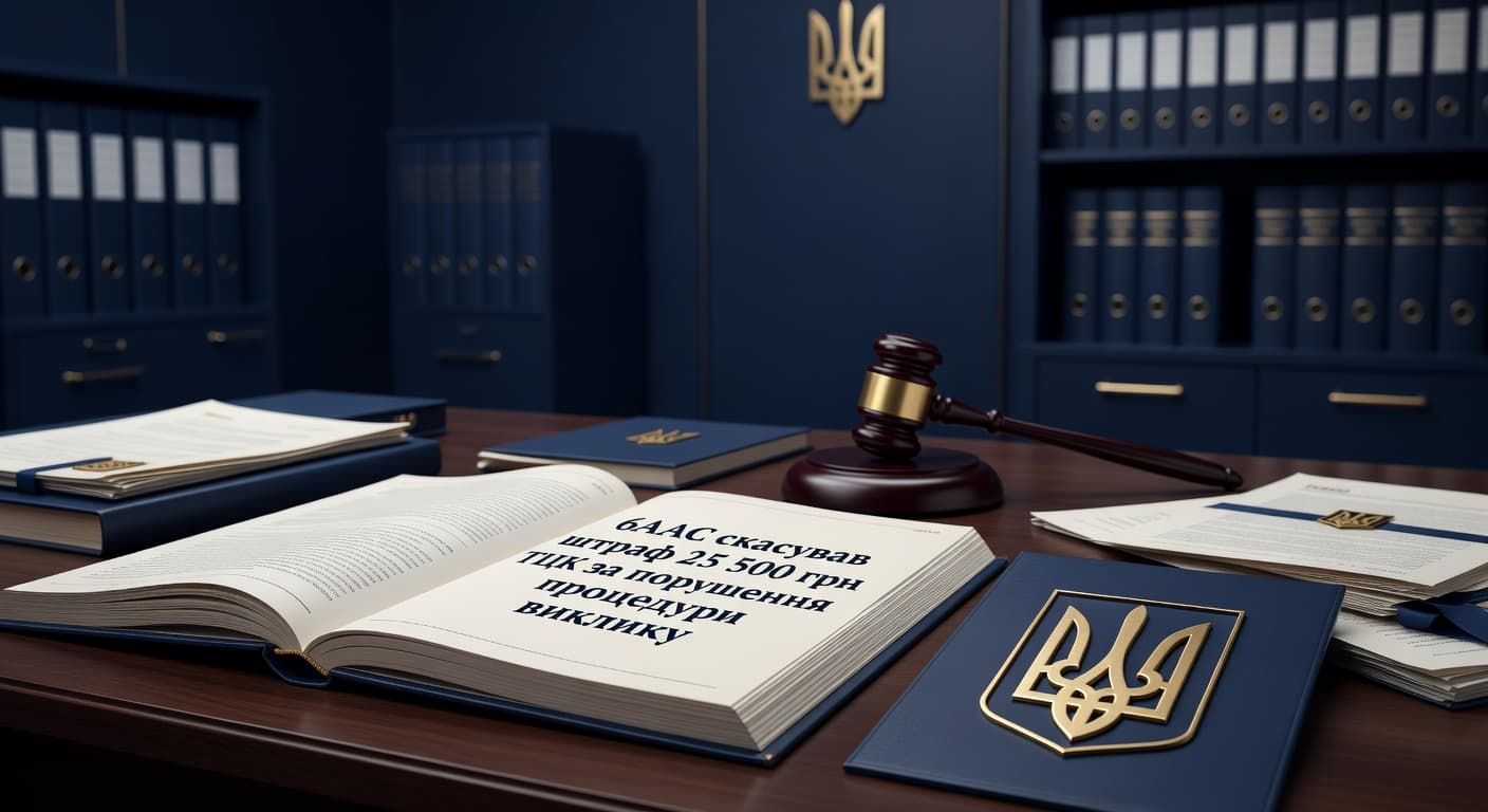 6ААС скасував штраф ТЦК 25 500 грн за порушення процедури виклику