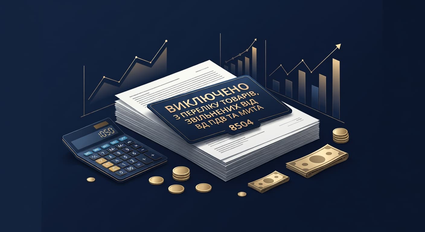 Трансформатори (код 8504) виключено з переліку товарів, звільнених від ПДВ та мита