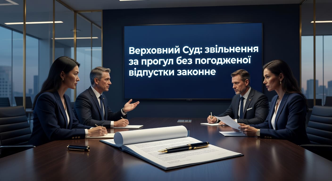 Верховний Суд: звільнення за прогул без погодженої відпустки законне