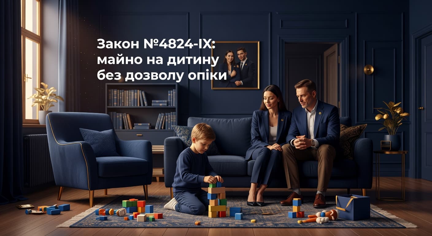 Закон №4824-ІХ: майно на дитину без дозволу опіки