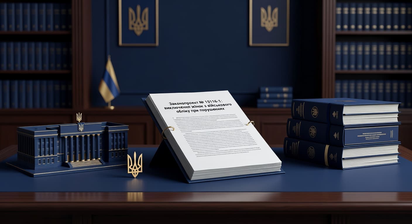 Законопроект № 15116-1: виключення жінок з військового обліку при порушеннях